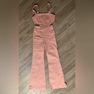 Pink cutout jumpsuit